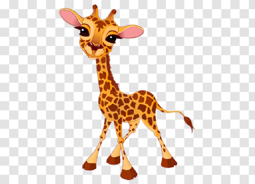 Baby Giraffes Cartoon Clip Art - Animal Figure - Giraffe Transparent PNG