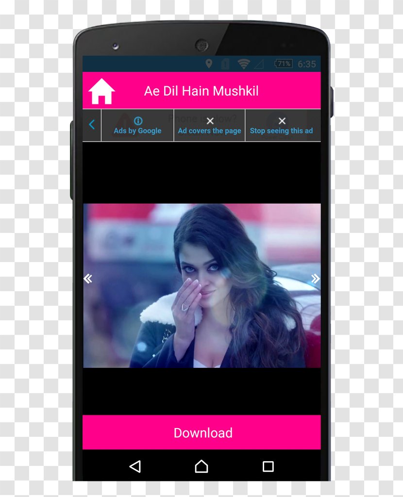 Aishwarya Rai Ae Dil Hai Mushkil Song Ring Smartphone Transparent PNG