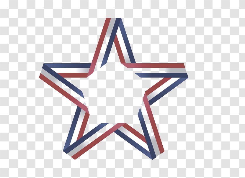Symbol Star Color - Flag Of Barbados - Red And White Blue Ribbon Five Stars Transparent PNG