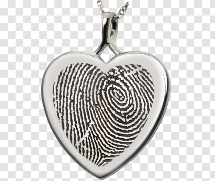 Locket Fingerprint Charms & Pendants Necklace Jewellery - Engraving - Heart Transparent PNG