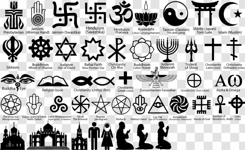 Religious Symbol Religion Sign - Flat Elements Silhouette Transparent PNG
