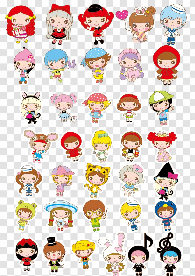 Doll - Flower - Cute Baby Vector Material Transparent PNG