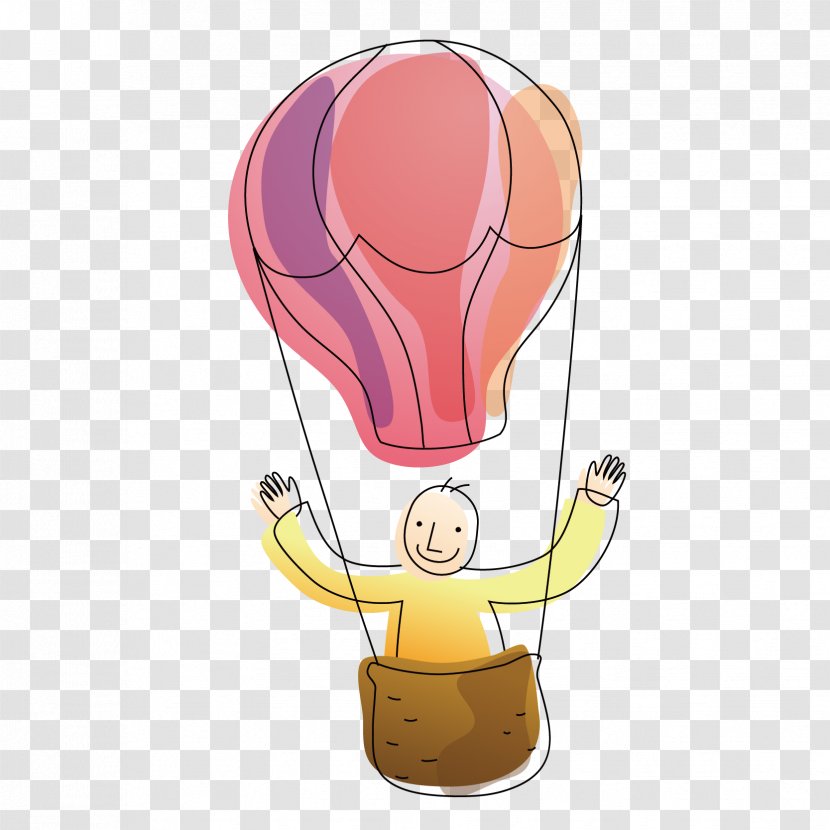 Hot Air Balloon Download - Neck - Man Transparent PNG