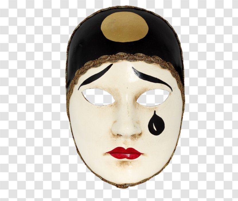 Venetian Masks Pierrot Masquerade Ball Papier-mâché - Opera - Mask Transparent PNG