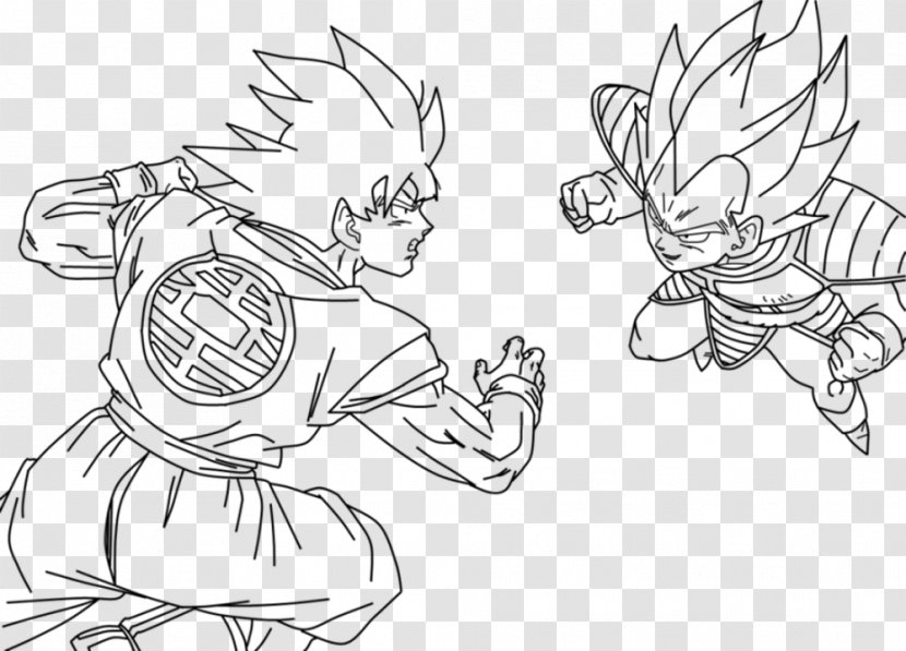 Vegeta Goku Frieza Drawing Dragon Ball - White Transparent PNG