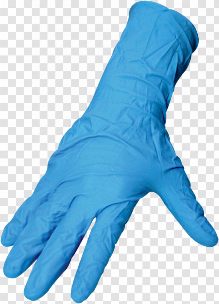 Medical Glove Safety Electric Blue Transparent PNG