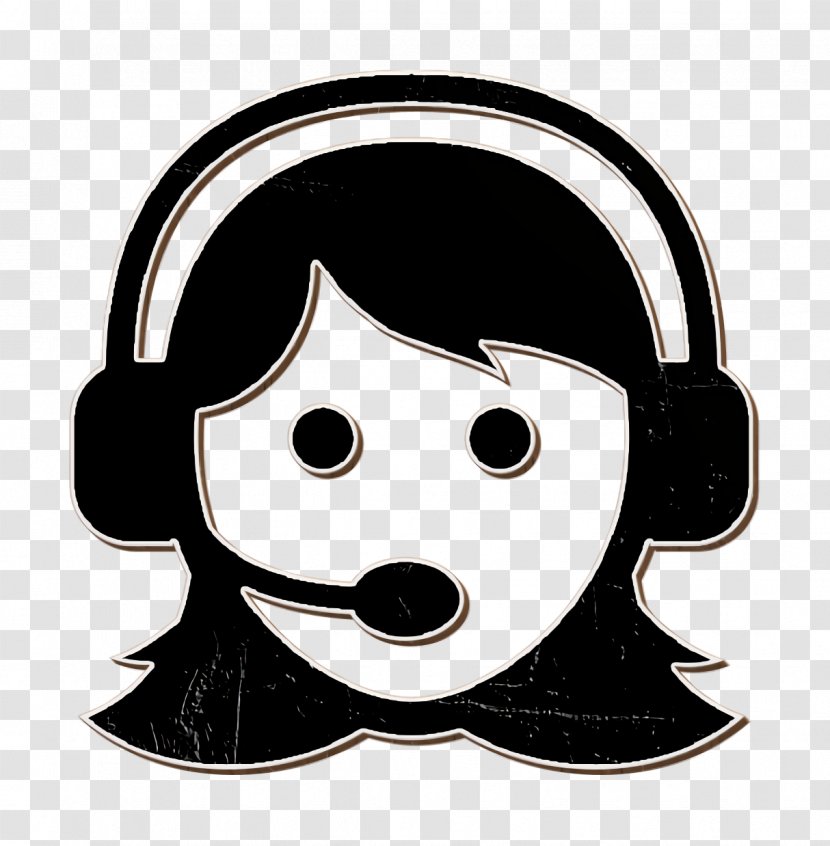 Woman With Headset Icon Phone People - Technology - Electronic Device Sticker Transparent PNG