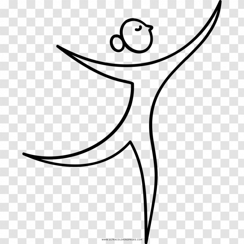 Black And White Drawing Ballet Dancer - Flower Transparent PNG