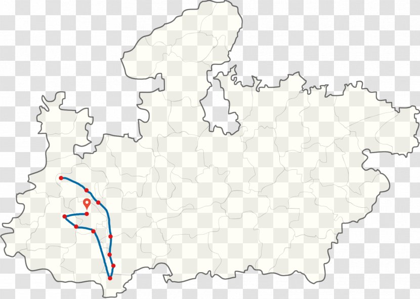 Indore Alirajpur Map Tropic Of Cancer Northern Hemisphere - Pharmaceutical Industry - Narmada River Transparent PNG