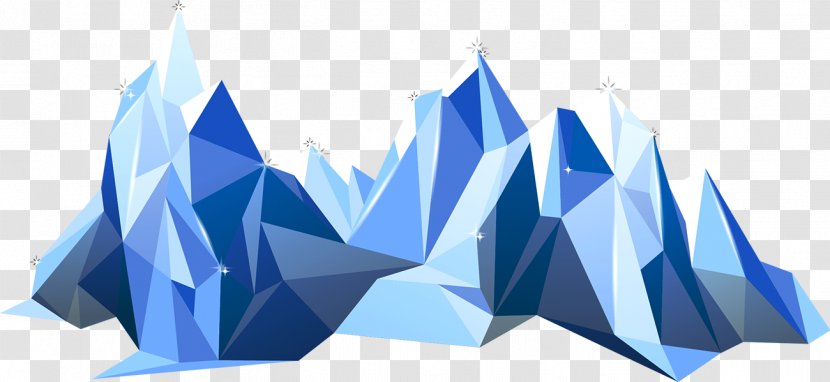 Polygon Mountain Geometry Landscape - Snow - Iceberg Transparent PNG