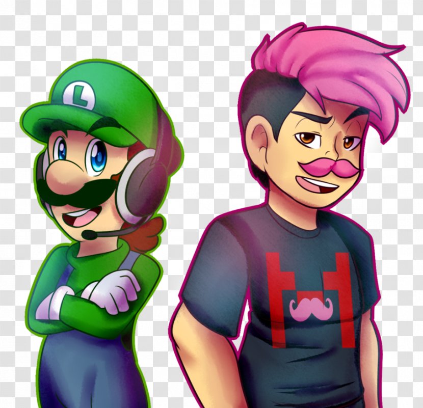 Luigi Super Mario Maker Drawing YouTuber - Finger Transparent PNG