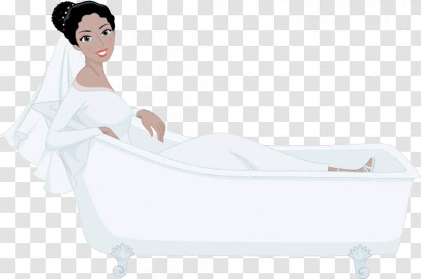 Royalty-free Drawing Can Stock Photo Illustration - Cartoon - The Bride In Bathtub Transparent PNG