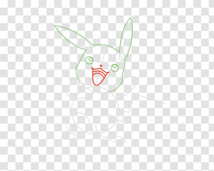 Clip Art /m/02csf Easter Bunny Hare Illustration - Flower - Pikachu Female Transparent PNG