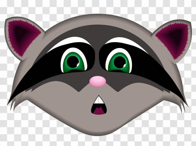 Whiskers Cat Snout Clip Art - Small To Medium Sized Cats - Raccon Transparent PNG