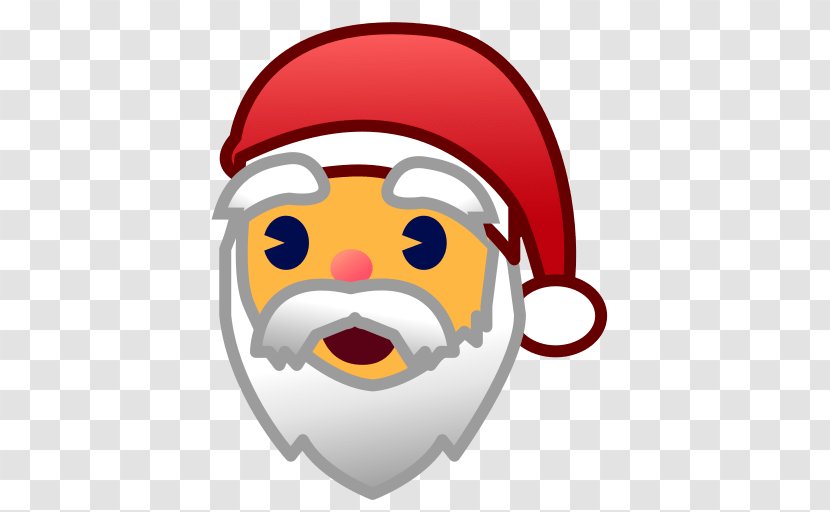 Santa Claus Emoji Father Christmas PERCYS DESIGN - Smile Transparent PNG
