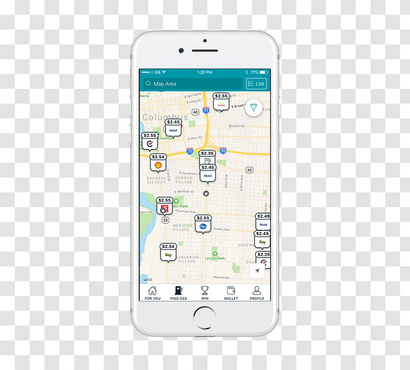 Smartphone GasBuddy Mobile App Phones Uber - Text - Gas Station Pit Stop Sign Transparent PNG