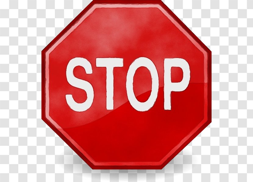 Stop Sign - Wet Ink - Symbol Signage Transparent PNG