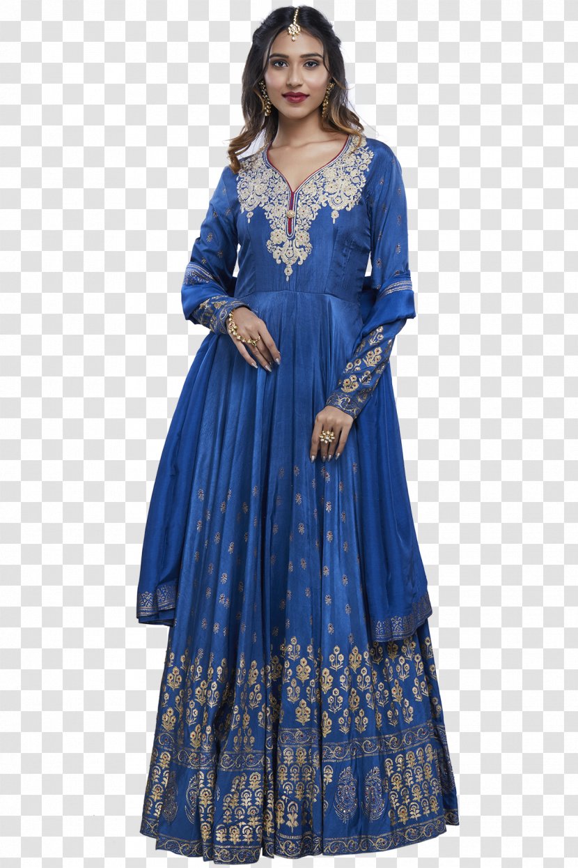 Blue Dress Clothing Dupatta Choli - Gown Transparent PNG