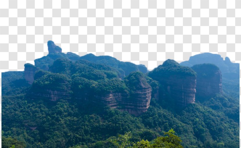 Mount Danxia China Landform Tourism - Panorama - Guangdong Mountain Scenic Six Transparent PNG