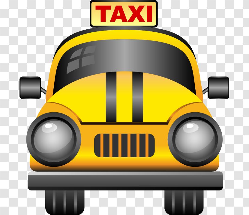 Taxi Travel Icon Design - Hand-painted Abstract Pattern Of Yellow Transparent PNG