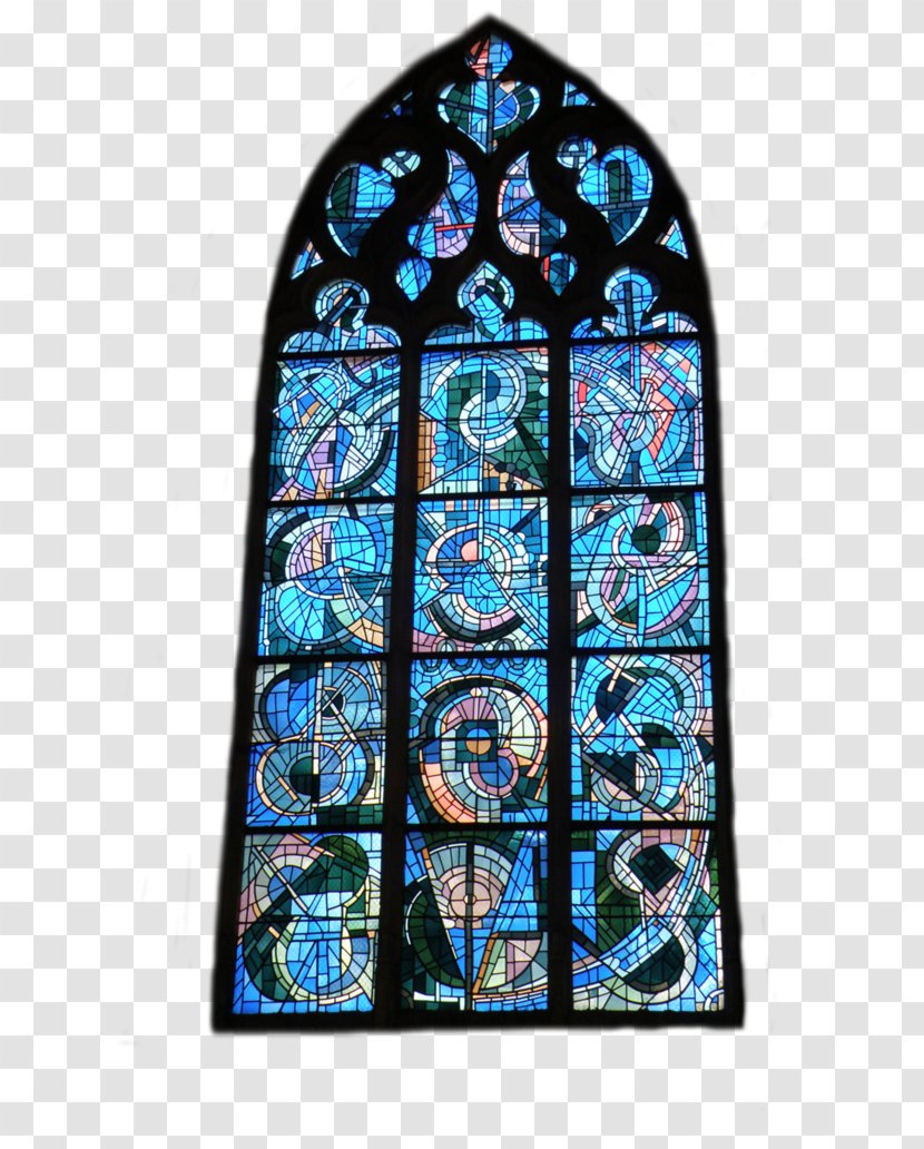 Stained Glass Cobalt Blue Material - Church Paintings Transparent PNG