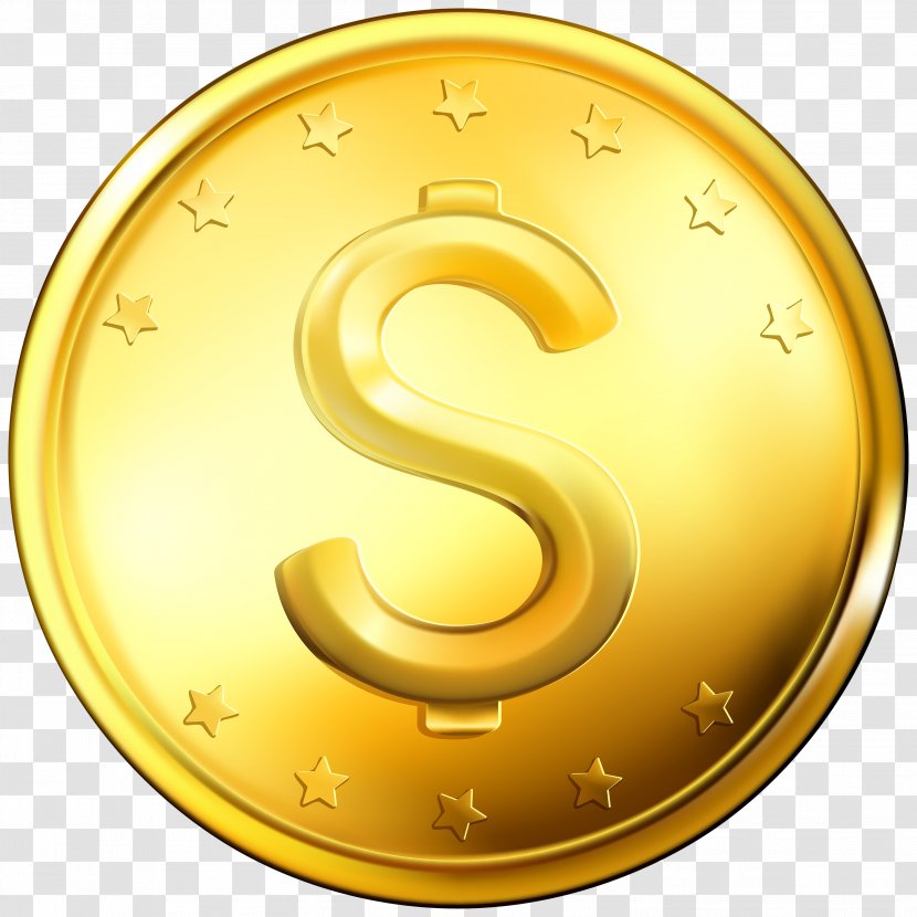 Gold Coin Clip Art - Text - Image Transparent PNG