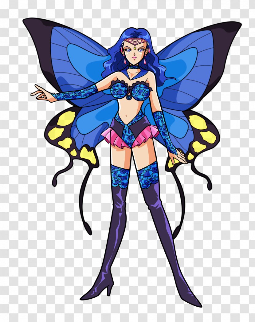 Sailor Moon Venus Mercury Shadow Galactica Art - Butterfly Transparent PNG