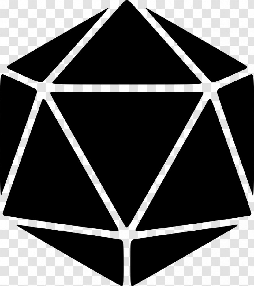 Dungeons & Dragons D20 System Regular Icosahedron Dice Vector Graphics Transparent PNG