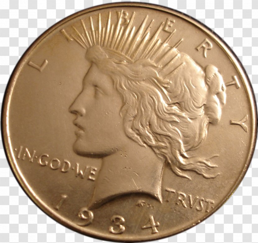 Dollar Coin Gold Bronze Medal - Metal Transparent PNG