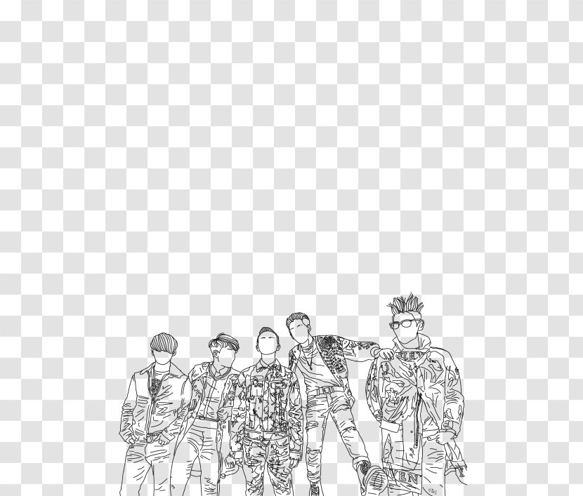 Line Art Visual Arts Sketch - White - Taeyang Transparent PNG