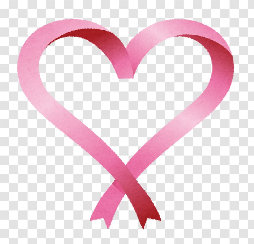 Heart Awareness Ribbon Pink Transparent PNG