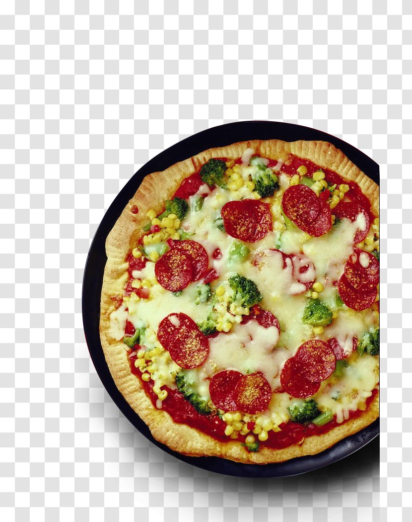 Sausage Pizza Vegetable Cheese Dough - Delicious Transparent PNG