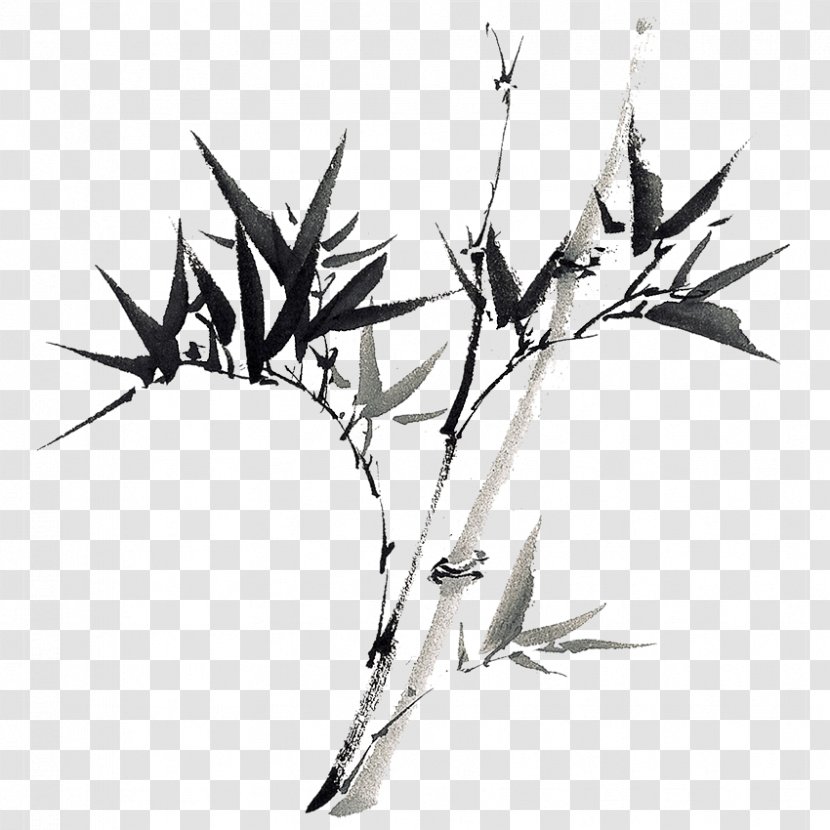 Bamboo Raster Graphics Ink Wash Painting - Tree - Bamboo· Transparent PNG