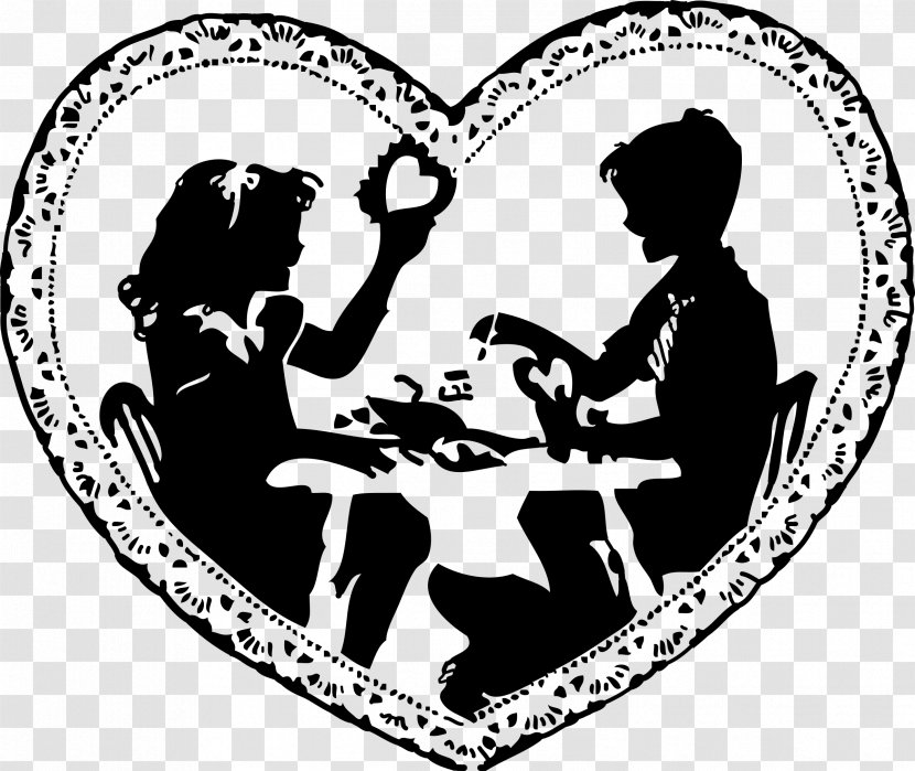 Valentine's Day Heart Black And White Clip Art - Flower - Marriage Transparent PNG