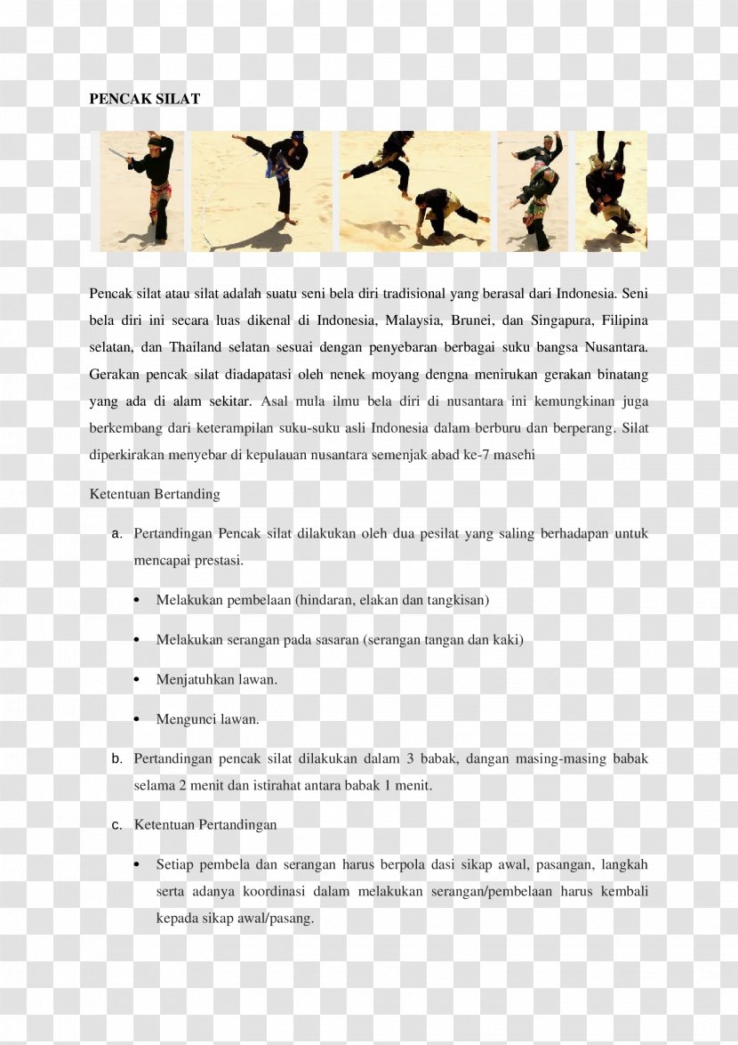 Document Pencak Silat Transparent PNG