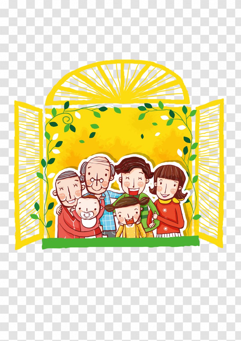 Family Cartoon Happiness Illustration - Area - Happy Transparent PNG