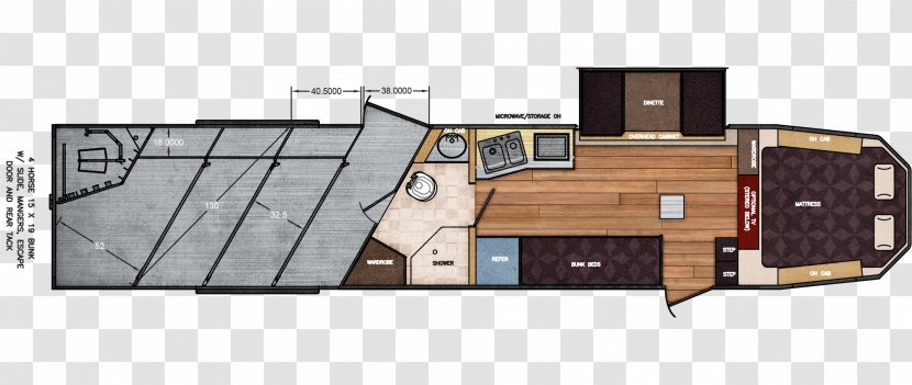 Horse Bunk Bed Floor Plan Trailer Transparent PNG