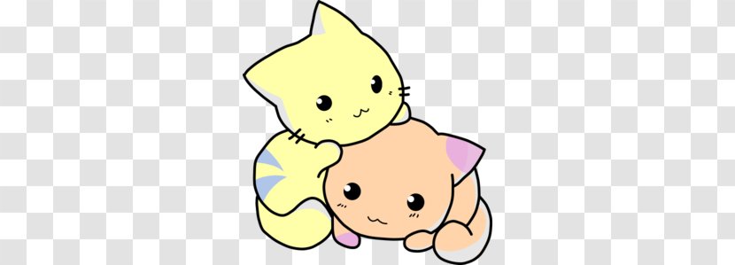 Kitten Cuteness Cat Clip Art - Yellow - Kocoum Cliparts Transparent PNG