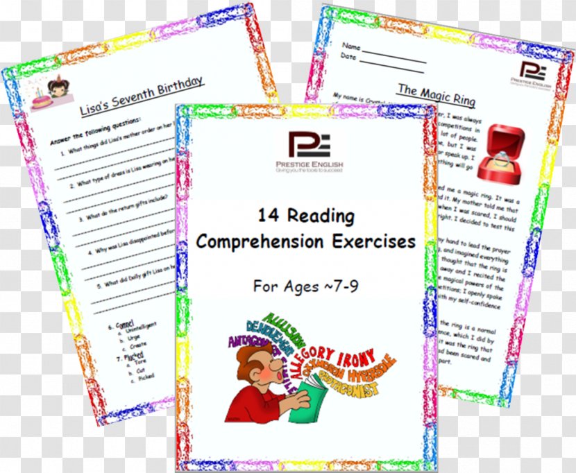 Learning Paper Reading Comprehension Book - Text - Free Matting Material Transparent PNG