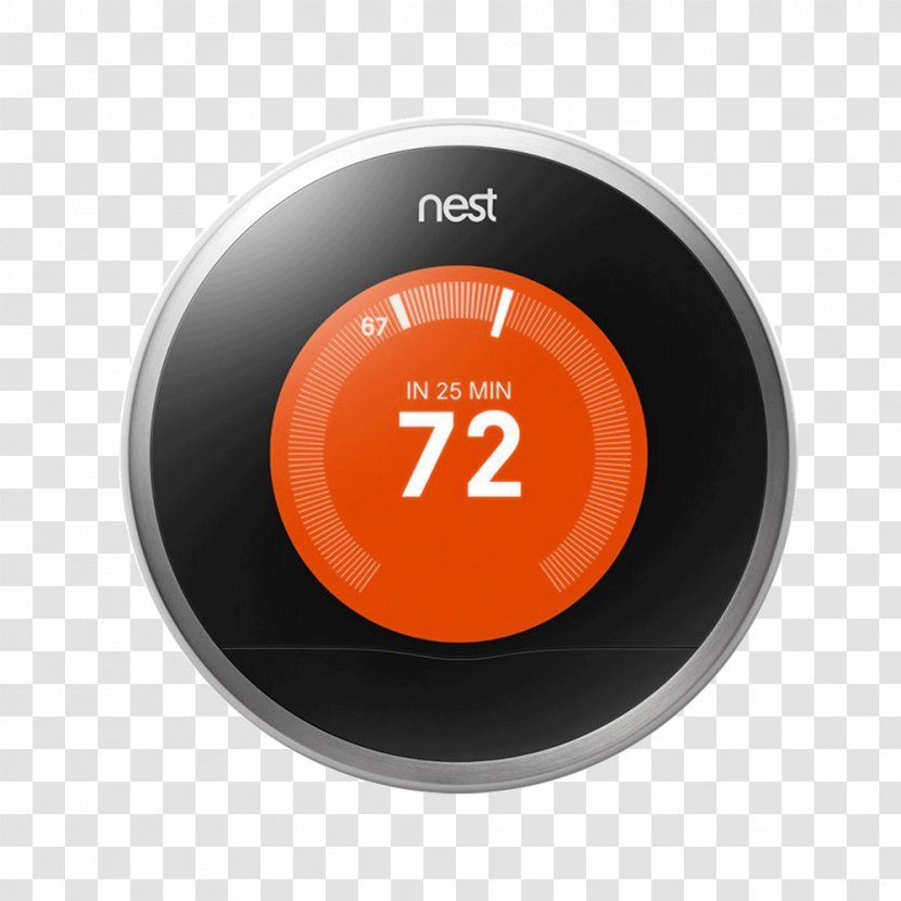Nest Labs Learning Thermostat Smart Home Automation Kits - Heat Transparent PNG