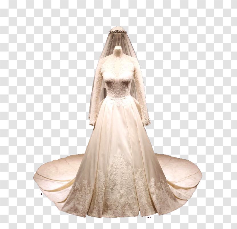 Wedding Dress Of Lady Diana Spencer Buckingham Palace Prince William And Catherine Middleton Kate - Bridal Clothing - Pattern Transparent PNG