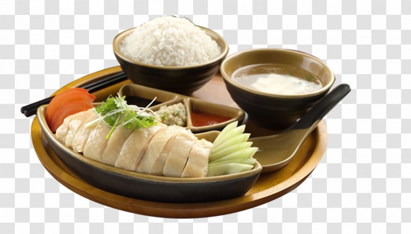 Singapore Hainanese Chicken Rice White Cut - Cooked Transparent PNG