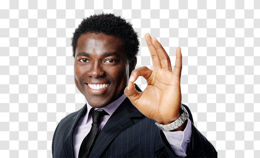 OK Businessperson Sign Language Gesture Stock Photography - Professional - Afro Transparent PNG