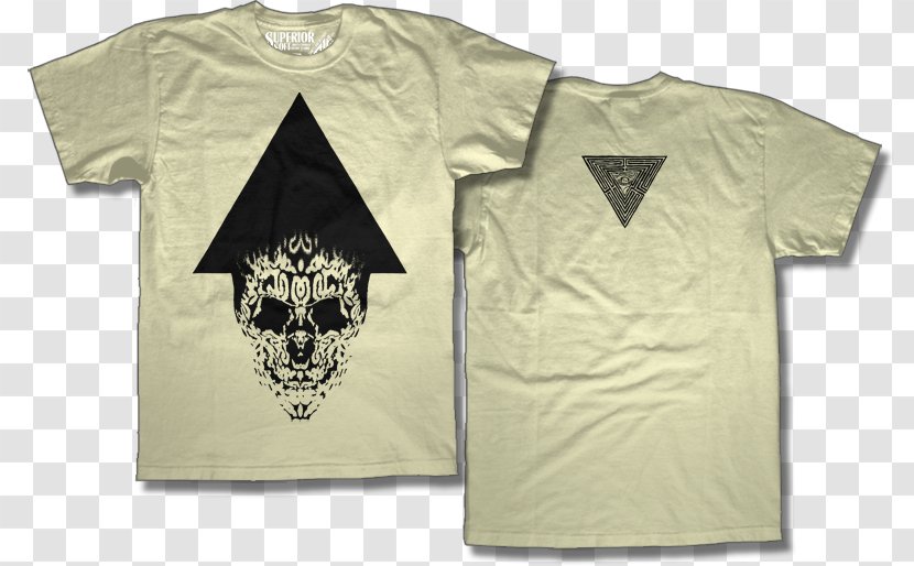 T-shirt Skull Sleeve White Transparent PNG
