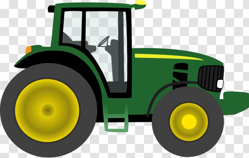 John Deere Tractor Clip Art - Agricultural Machinery Transparent PNG