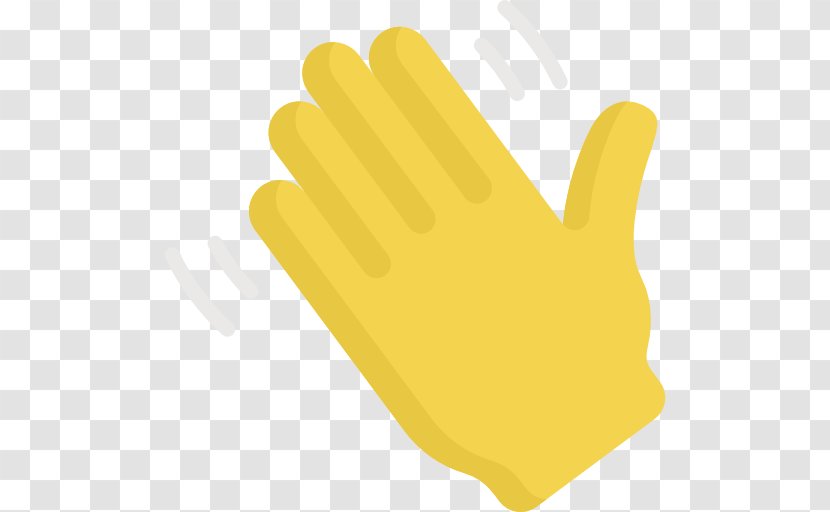 Thumb Glove Font - Yellow - Design Transparent PNG