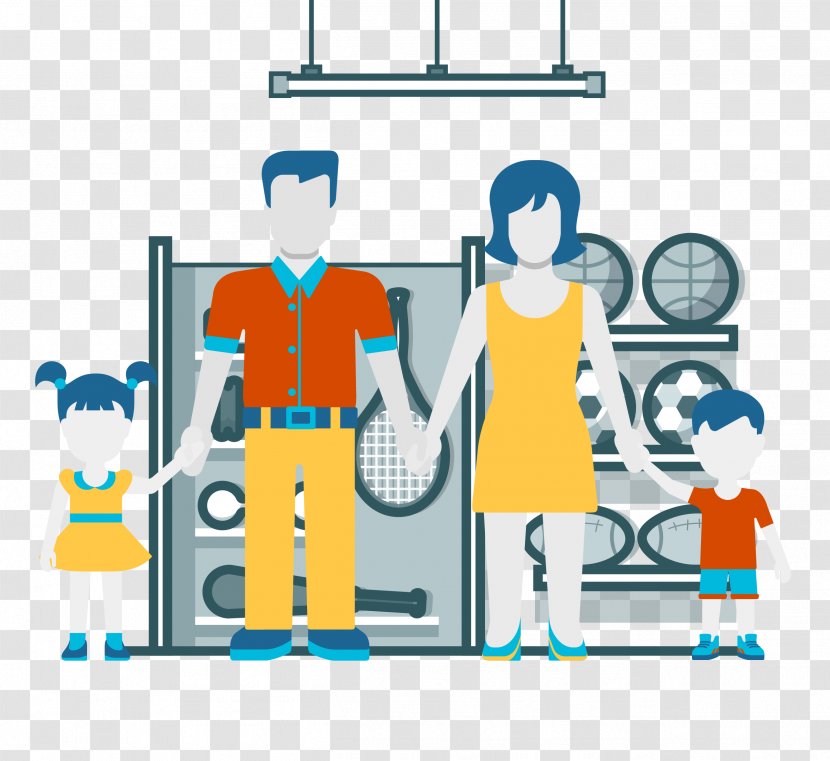Family Clip Art - Cartoon - Vector Simple Graphic Life Pattern Transparent PNG
