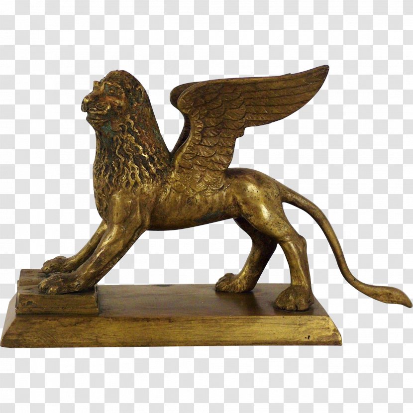 Lion Of Venice Bronze Sculpture Saint Mark's Basilica Mark - Figurine Transparent PNG