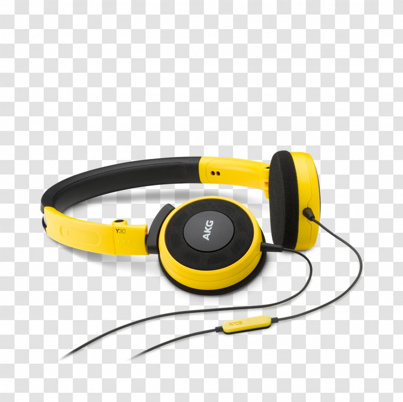 Microphone AKG Acoustics Headphones Sound Audio - Yellow - Bagel Transparent PNG