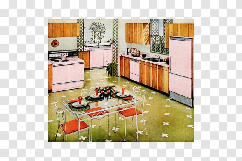 Kitchen Cabinet 1960s Table Interior Design Services - Living Room Transparent PNG